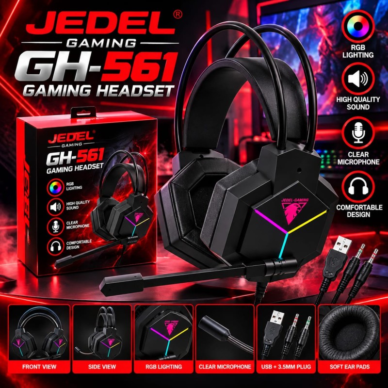 JEDEL GH-561 GAMING HEADSET - Photo 3