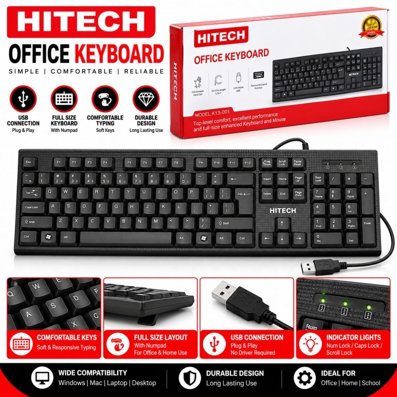 HITEC HK-13 OFFICE KAYBOARD - SINHALA
